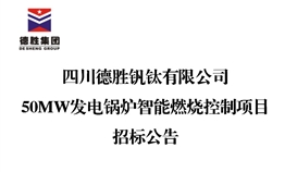 2019612114518148_273-158 四川太阳成集团tyc151cc钒钛有限公司50MW发电锅炉智能点火节制项目招标布告