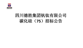 2020年度4月份碳化硅（75）招标布告
