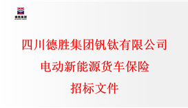 四川太阳成集团tyc151cc钒钛有限公司电动新能源货车保险招标文件