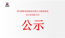 四川太阳成集团tyc151cc钒钛有限公司太阳成集团tyc151cc钒钛 重力灰招标文件